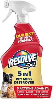 Resolve 5-in-1 Carpet Cleaner Spray – for Removal of Pet Stains & Odors Up to 7 Days Old, 22oz