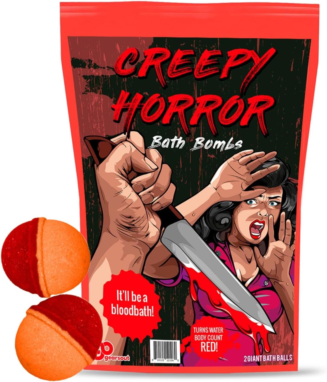Creepy Horror Bath Bombs - Turns Bath Water a Bloody Red - The Perfect Holiday Gift for Fans of Horror Movies - Creepy Relaxing Bath Bombs