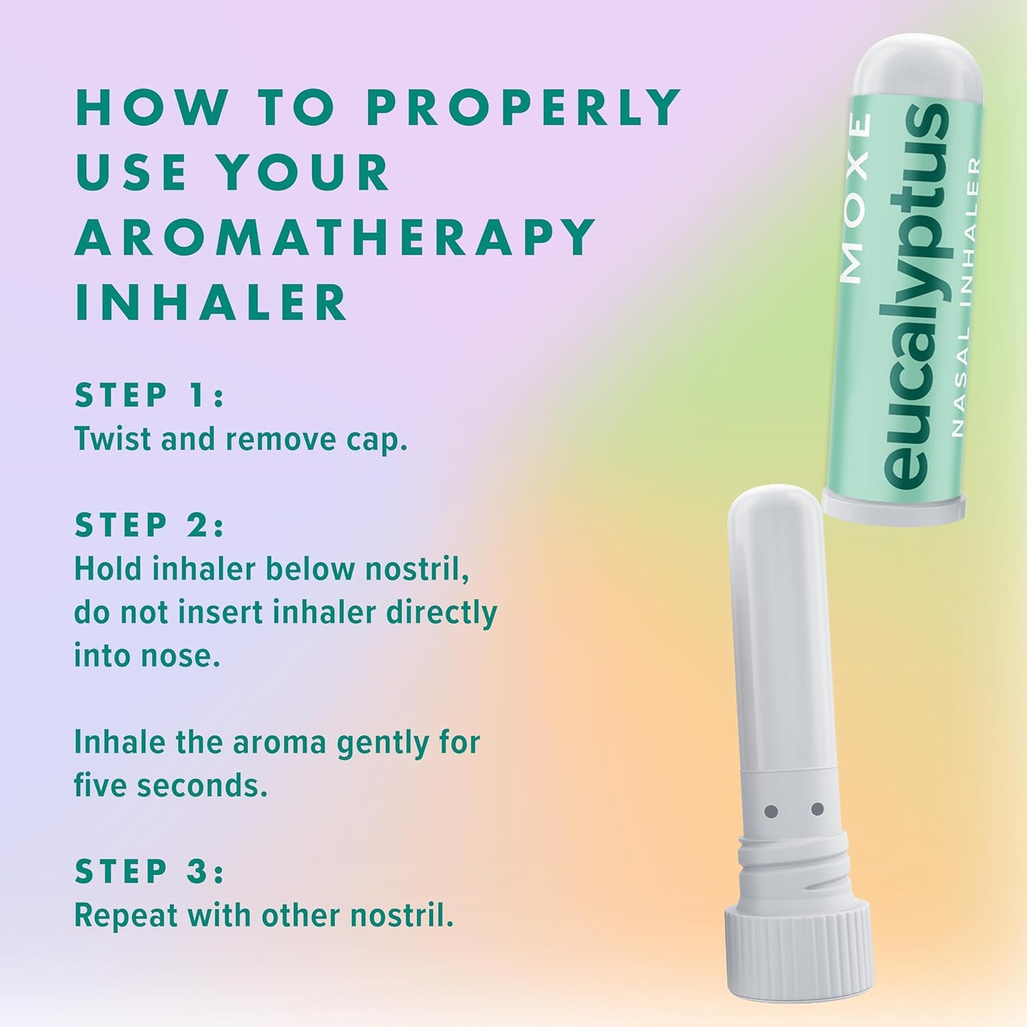 MOXĒ Nasal Inhalers Bundle, 8 Essential Oils, 100% Pure and Undiluted, Therapeutic Grade, No-Mess Portable Aromatherapy, Includes Eucalyptus, Peppermint, Lavender, Wintergreen, Made in USA - Pack of 8