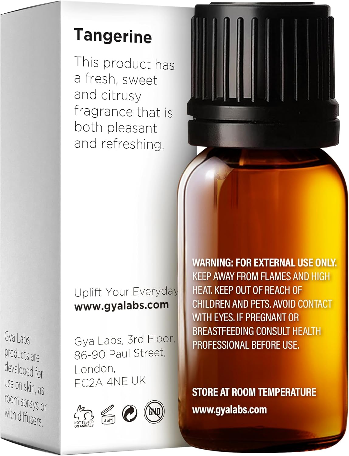 Tangerine Essential Oil for Diffuser & Lemon Essential Oil for Diffuser Set - Aromatherapy Grade Essential Oils Set - 2x0.34 fl oz - Gya Labs