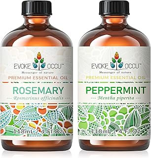 Rosemary Essential Oil Peppermint Essential Oil 4 Oz, Pure Rosemary Oil for Hair Skin Home Diffuser- 4 FL Oz