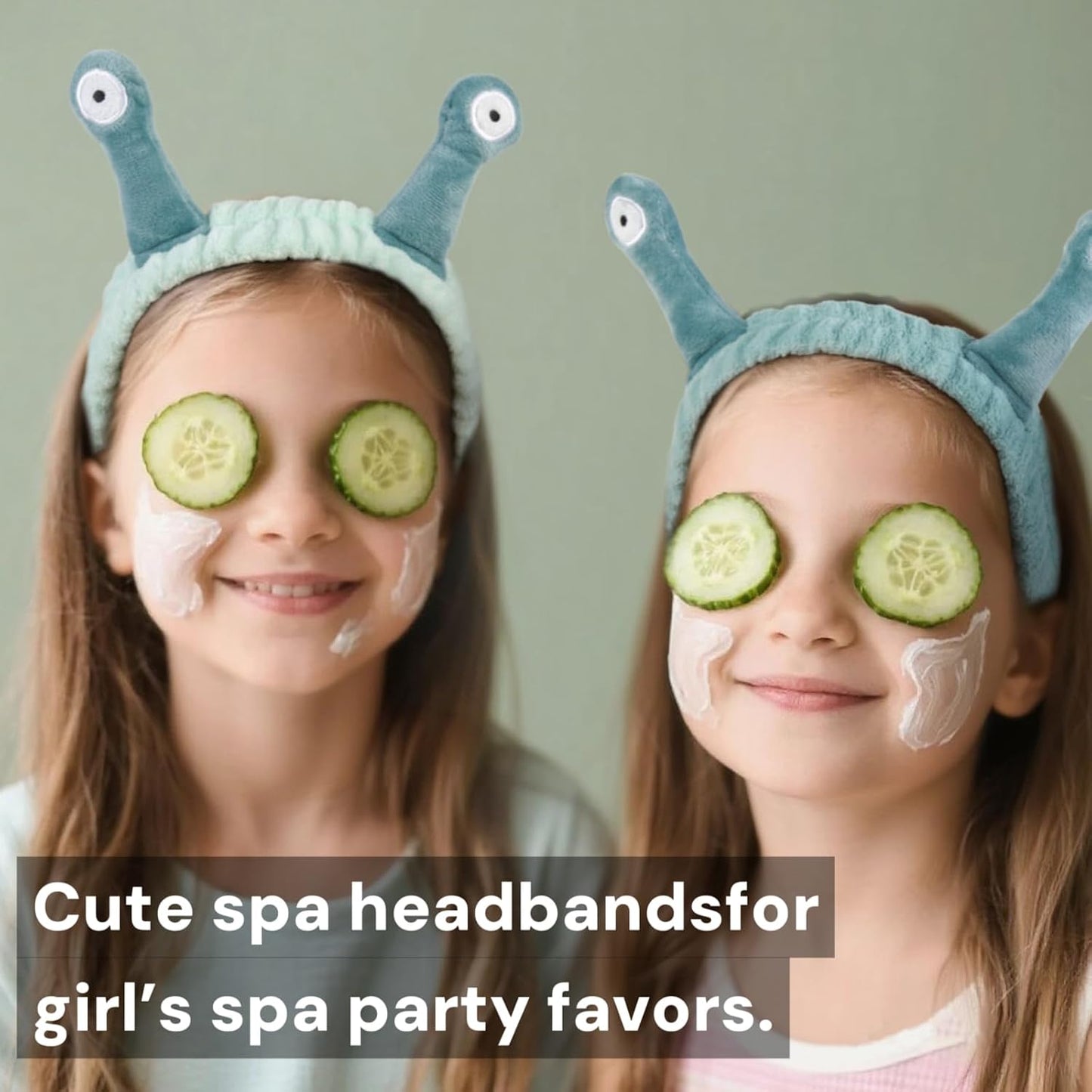 Huachi Skincare Headbands for Women Girls: Cute Snail Spa Headband for Washing Face, Makeup Face Wash Headband Funny Easter Basket Stuffers Gifts Green
