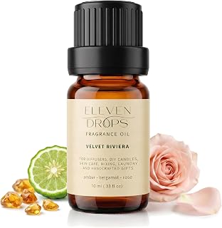 Velvet Riviera Fragrance Oil | Amber, Bergamot & Rose Notes | Long Lasting Scent Reed Diffuser Oil for Home, Office, Hotel, Spa, Car & Linen Spray | Pet Friendly IFRA Compliant, 10 ml