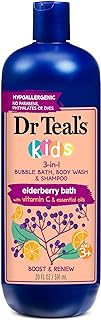 Dr Teal's Kids 3-in-1 Elderberry Bath: Bubble Bath, Body Wash & Shampoo, 20 fl oz