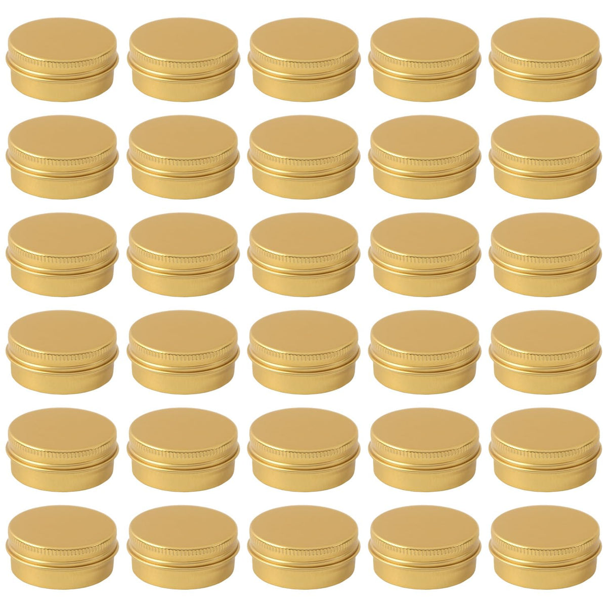 30 Pcs 0.5 oz Aluminum Tin Cans Metal Round Tins Salve Tins Empty Lip Balm Containers with Lids Gold