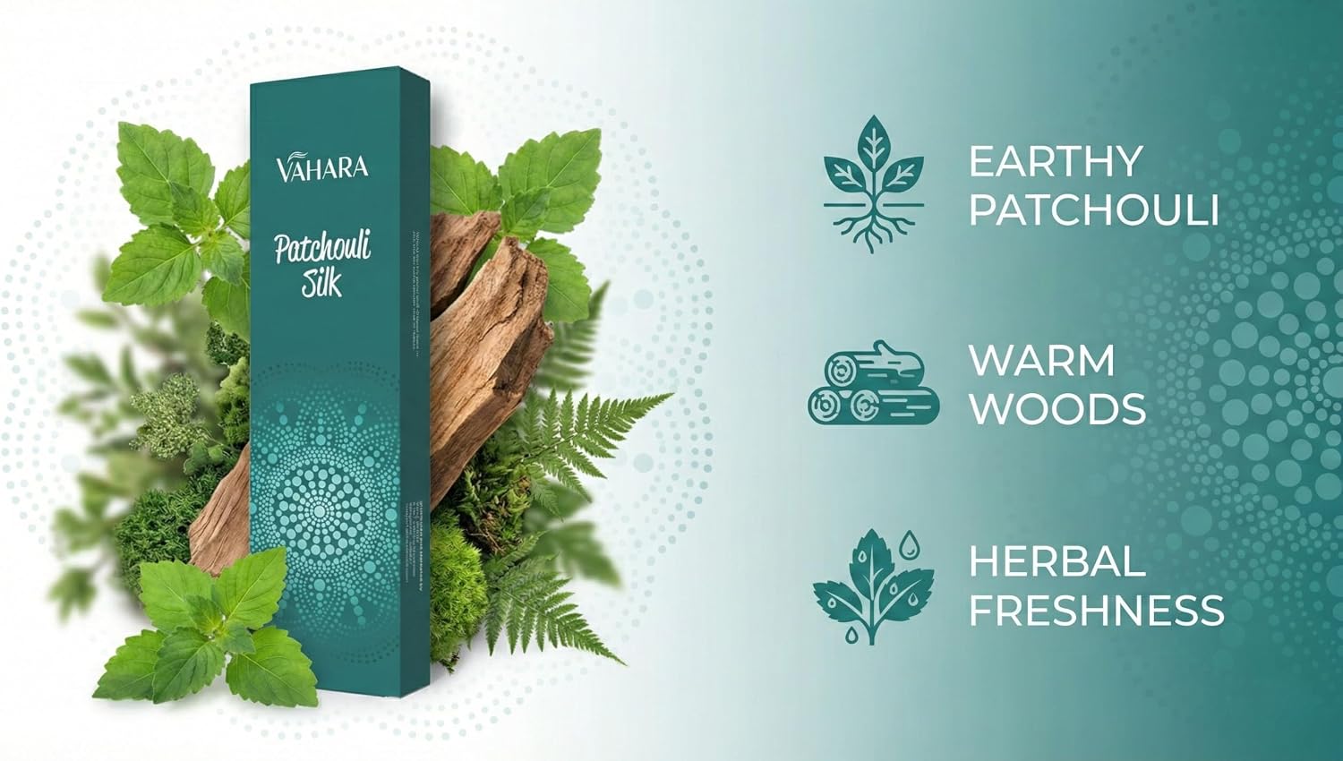Premium Vahara Patchouli Silk Incense Sticks | 100g Natural Hand-Rolled Masala Incense for Meditation, Relaxation & Home Fragrance