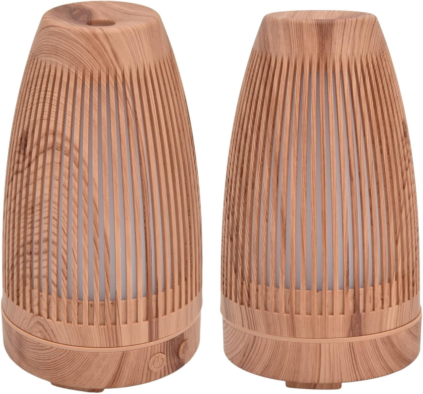 100-200ml Essential Oil Diffuser, Wood Grain Humidifier with 7 - Color Night Light, USB Powered Silent Mist Humidifier for Home Office Bedroom