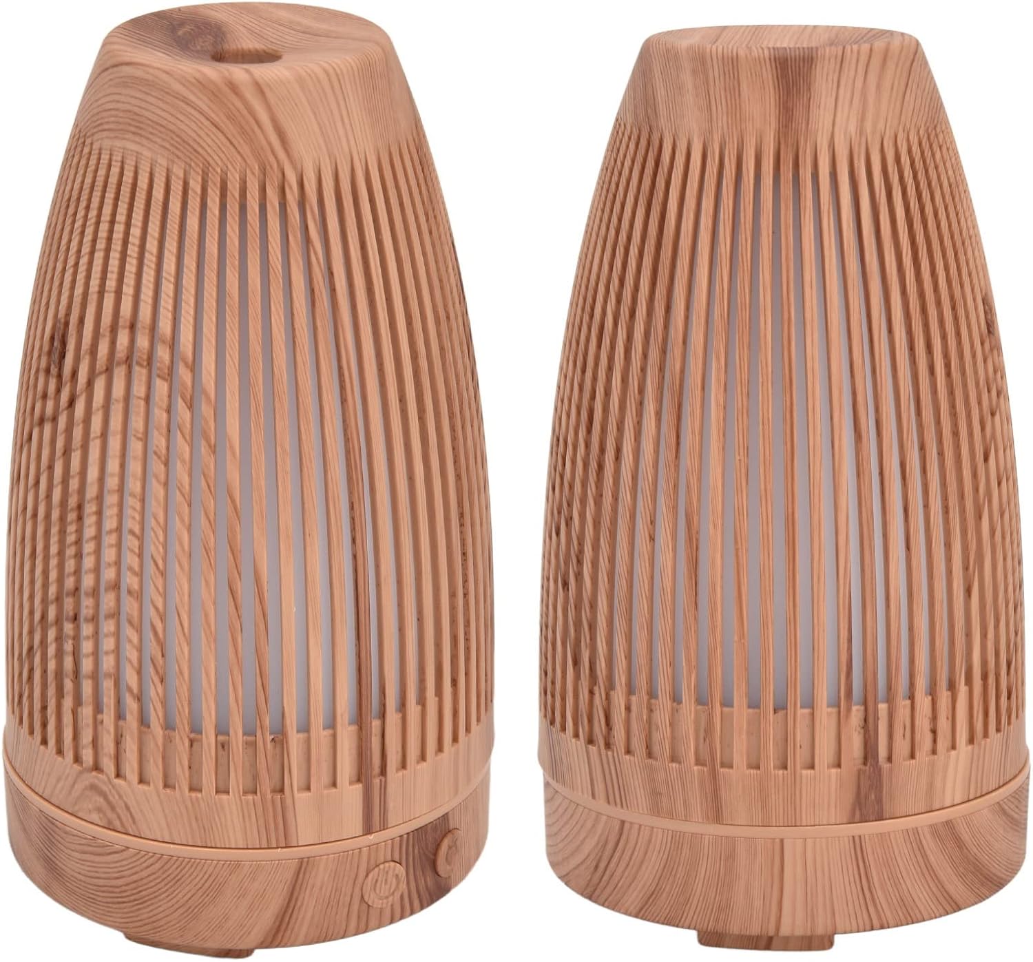 100-200ml Essential Oil Diffuser, Wood Grain Humidifier with 7 - Color Night Light, USB Powered Silent Mist Humidifier for Home Office Bedroom
