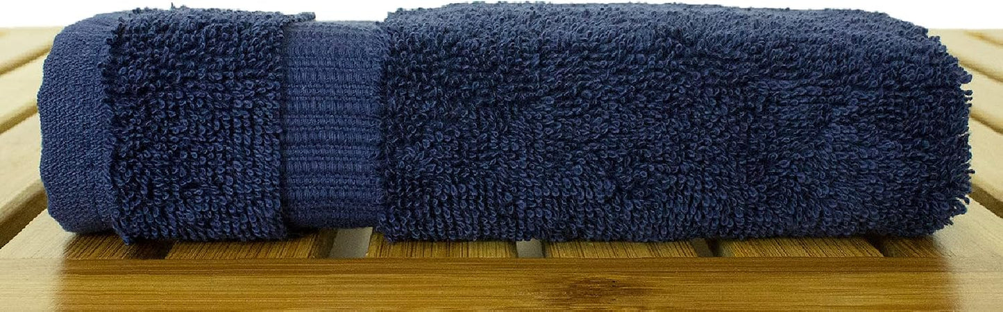 Luxury Hotel & Spa Collection Highly Absorbent, quick dry 100% Turkish Cotton 700 GSM, Eco friendly Towel, For Bathroom, Gymand Kitchen Dobby Border Soft Towel Set (Mix Color, Wash Cloths - Set of 12)