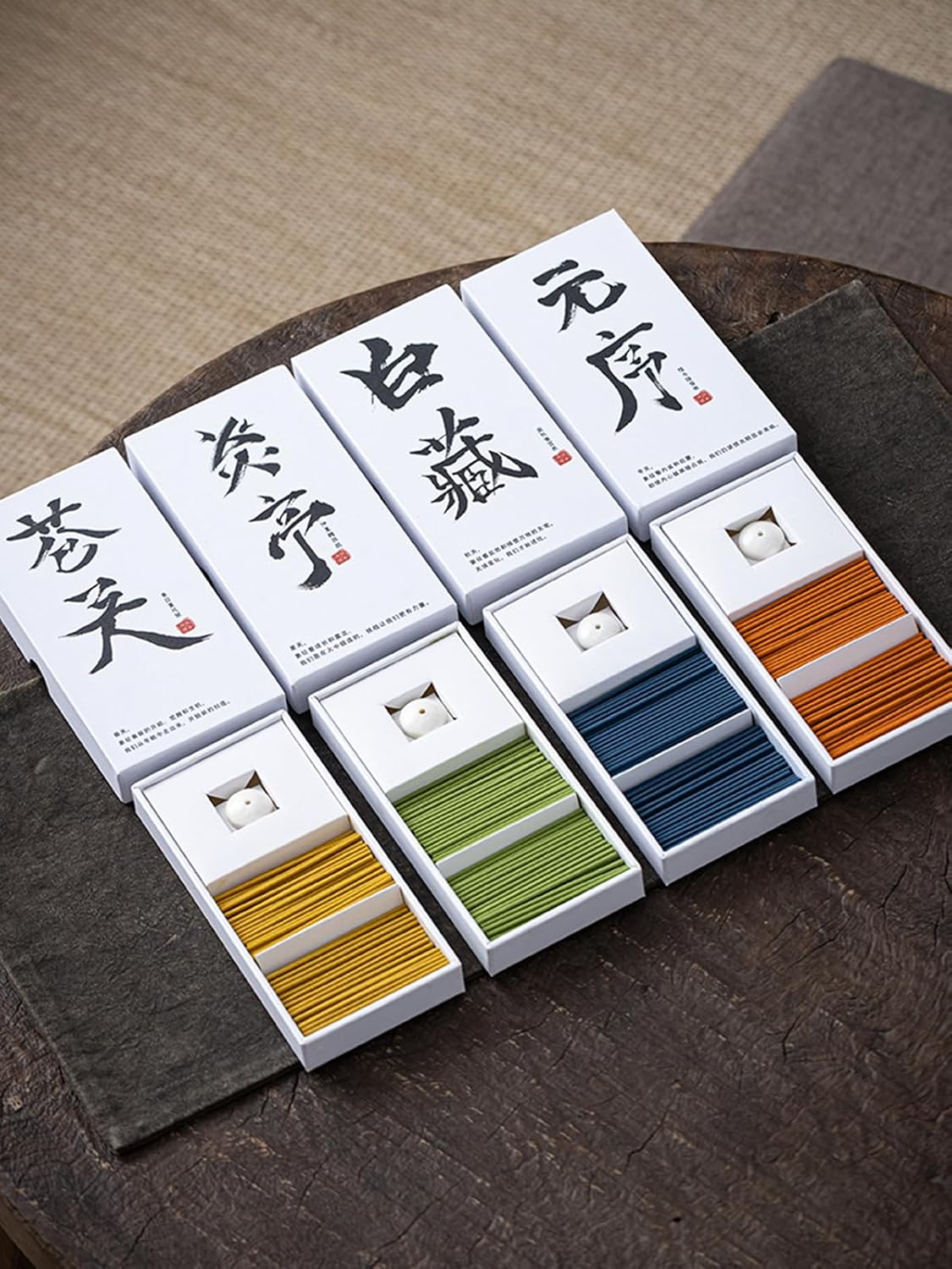 Four Season Winter Harmony Natural Sandalwood Incense – 17g, 100 Sticks – Handmade Japanese-Style Aroma for Home, Office, Spa