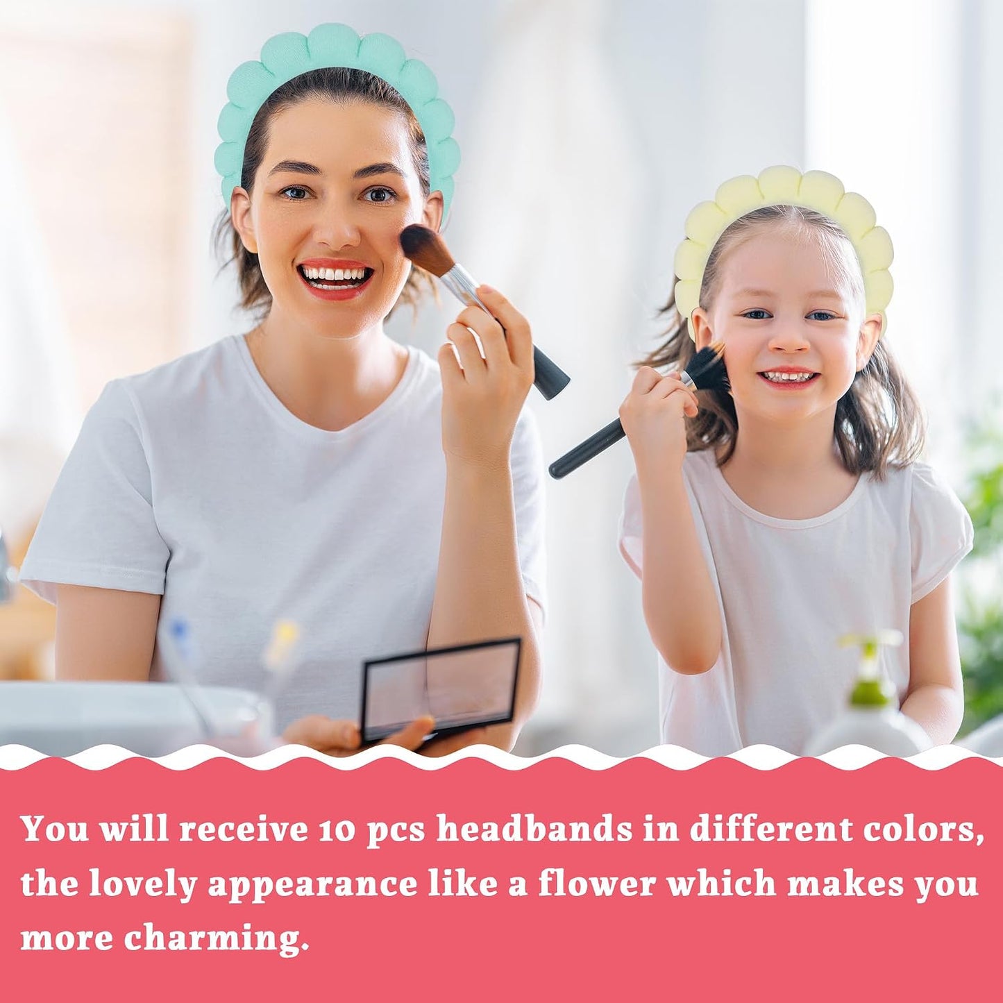 10 Pcs Spa Headband Bulk for Women Makeup Headband for Washing Face,Skincare,Mask(Terry Cloth)