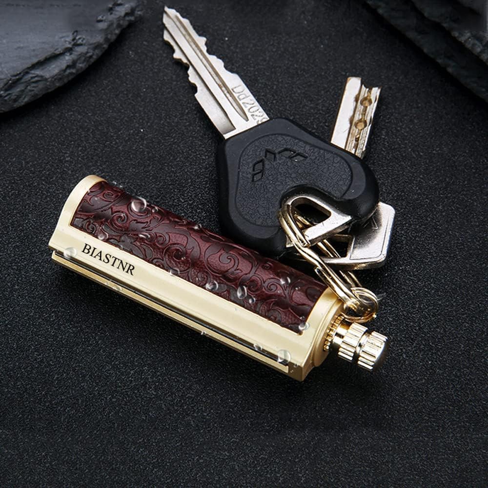 Permanent Match Keychain Lighter, Matchstick Flint Fire Starter for Outdoor Camping Emergency Survival Gear, Great Gift for Men Dad Husband