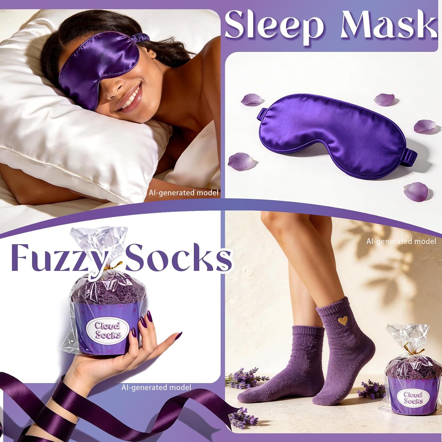 Gift Baskets for Women, Birthday Gifts for Women,Self Care, Mother‘s Day Gift,Care Package,Get Well ,Spa Gifts Ideas for women, Friend,sister,Mom,Purple (10, classic, Aurora Dark Purple)