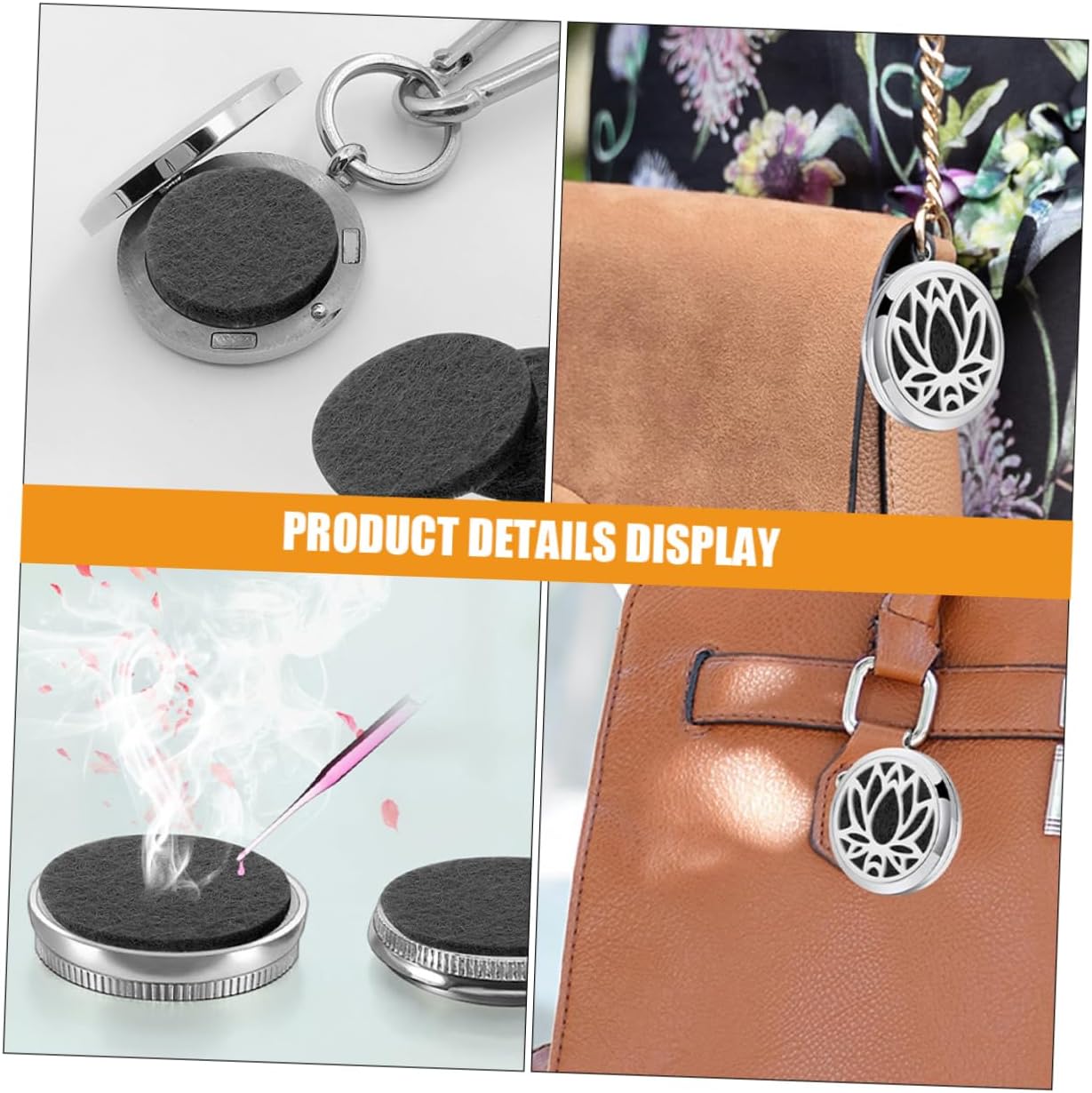 Alipis 80pcs Aromatherapy Refill Pads Essential Oil Diffuser for Car Home Office Necklace