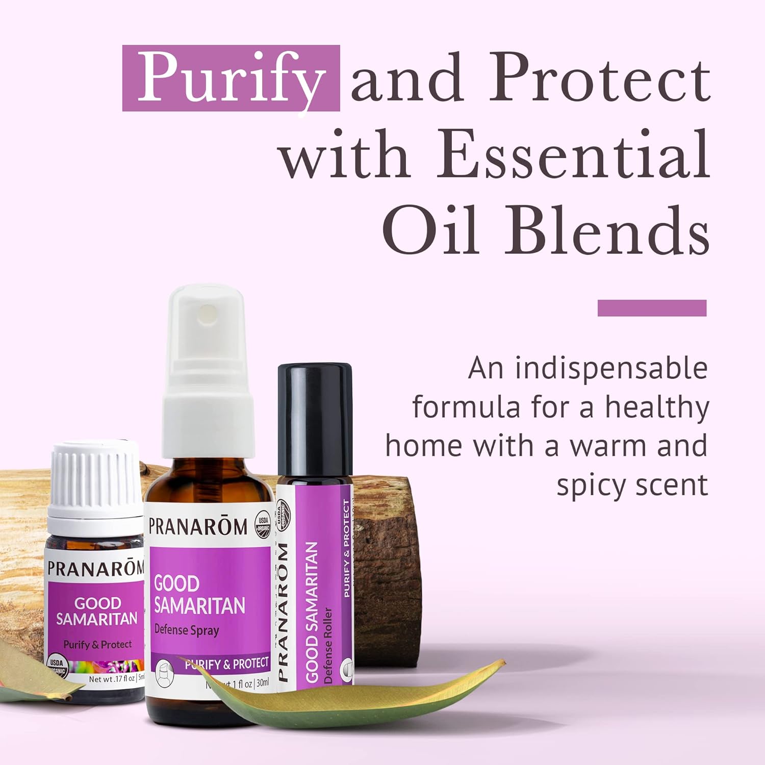 Pranarom - Good Samaritan Purify & Protect Essential Oil Blend Wellness Kit (3pk) - 100% Pure Essential Oil | USDA and ECOCERT Organic