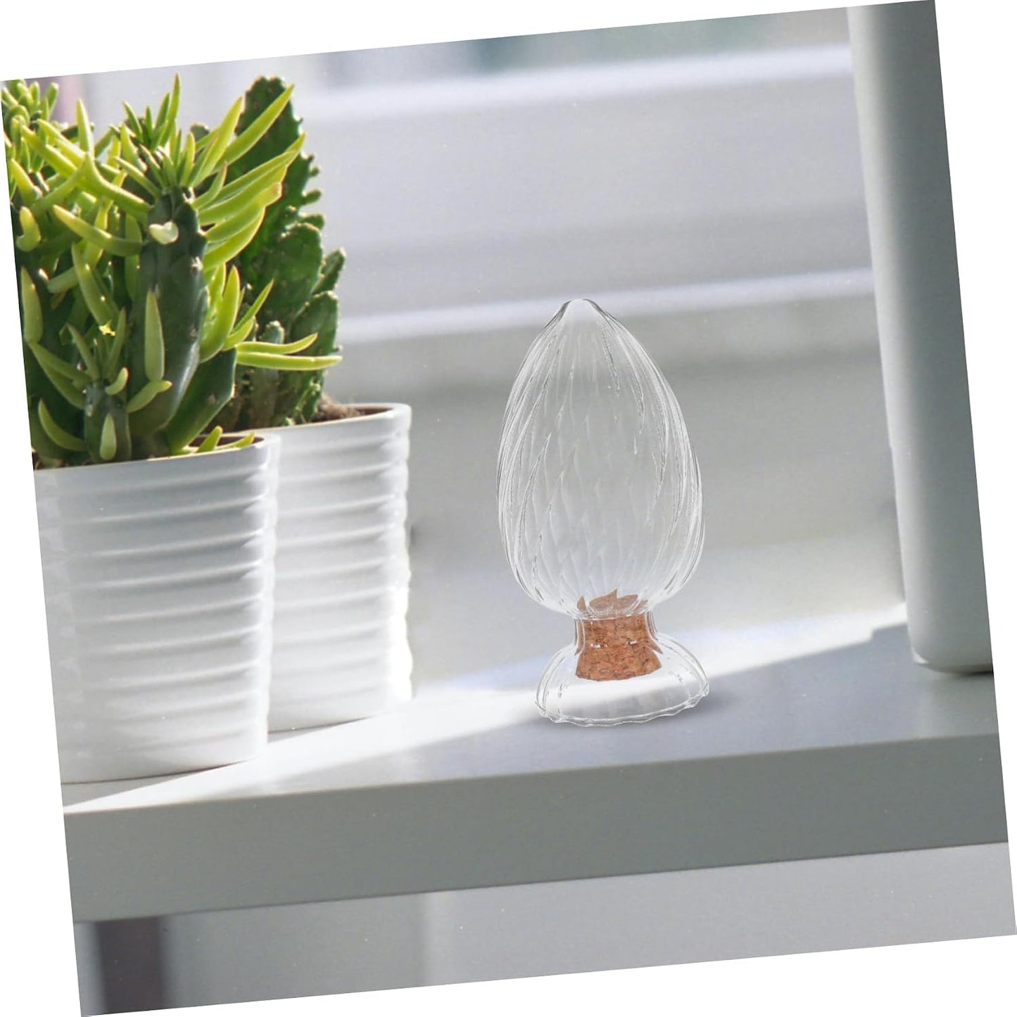 Mobestech Match Display Bottle Glass Match Cloche Cork Lid Multi-functional Storage Jar for Toothpicks