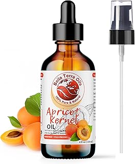 Bella Terra Oils - Natural Apricot Kernel Oil 4oz - Dive into Natural Apricot's Nutritional Excellence, High in Vitamin C, Promotes Supple & Radiant Skin
