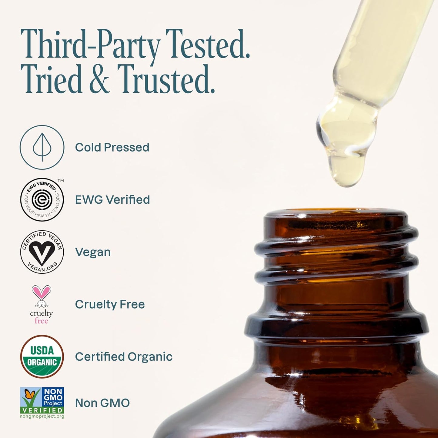 Cliganic Organic Argan Oil, 100% Pure - for Hair, Face & Skin | Cold Pressed Carrier Oil