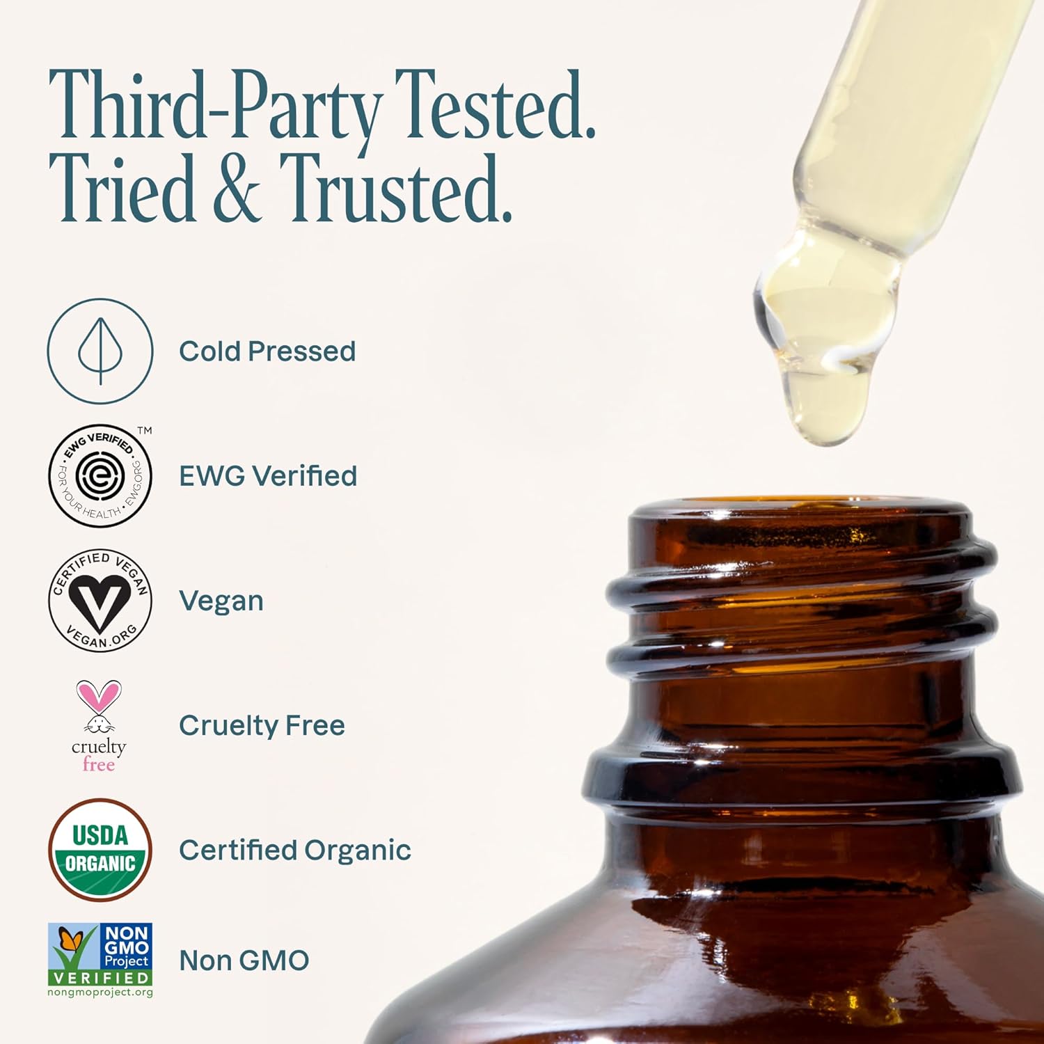 Cliganic Organic Argan Oil, 100% Pure - for Hair, Face & Skin | Cold Pressed Carrier Oil