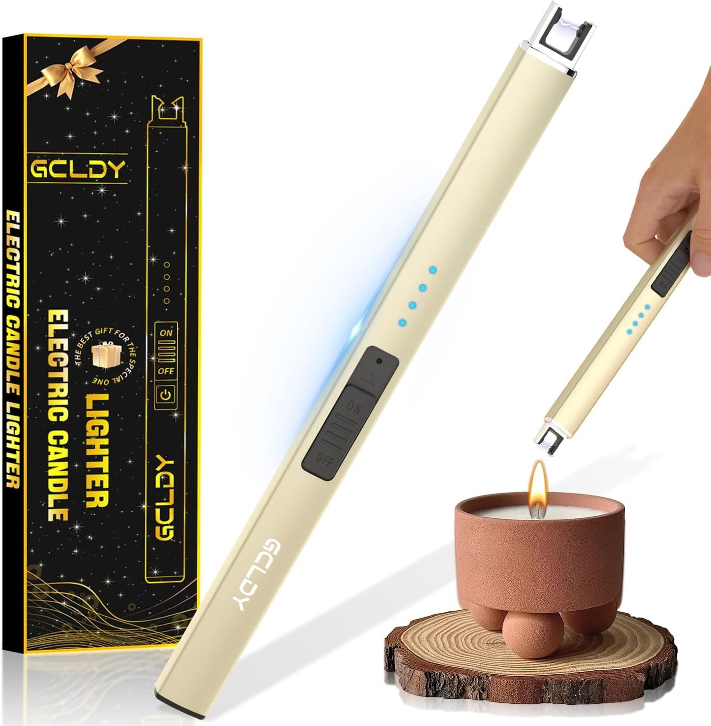 Electric Candle Lighter, USB Arc Rechargeable Windproof Long Lighter for Candle, Best Stocking Stuffers 2025, Birthday Gift for Women Men Mom Wife Sister, Gift for Sister