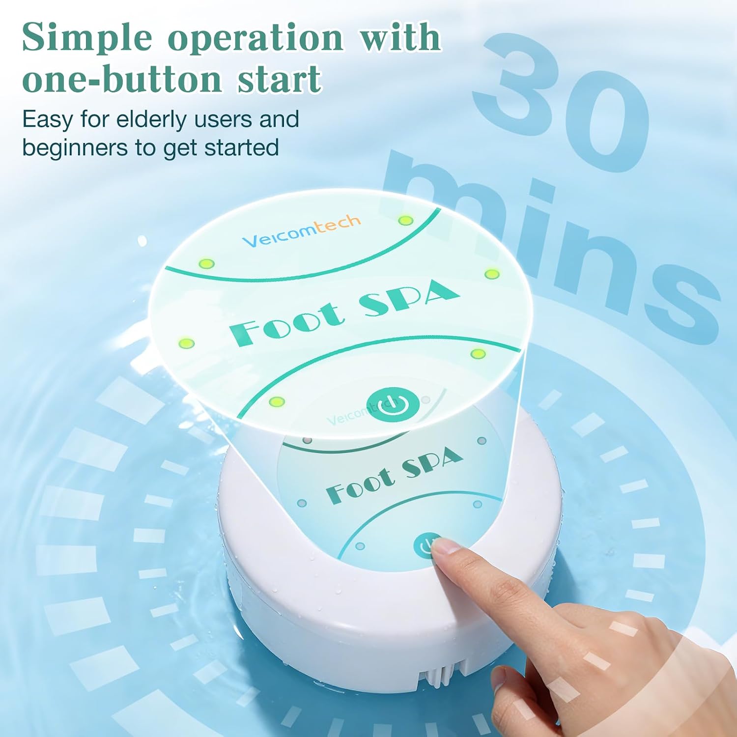 Portable Ionic Detox Foot Bath Machine, Ionic Detox Foot Spa Chi Cleanse with 5 Liners for Home Use Spa Club Salon or Holiday Travel Gift US Stock(Tub not Include)