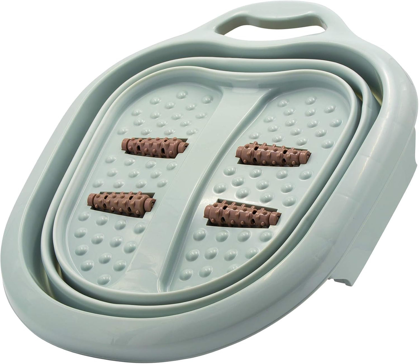 Stress Relief Collapsible Foot Spa | Foot Soak Bath Tub with Massaging Rollers, Spa Basin for Soaking Tired & Sore Feet Large Teal