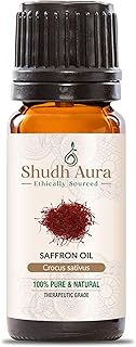 Saffron Essential Oil | 100% Pure, Undiluted and Natural | Therapeutic Grade Premium Oils for Aromatherapy & Diffuser (10ML)