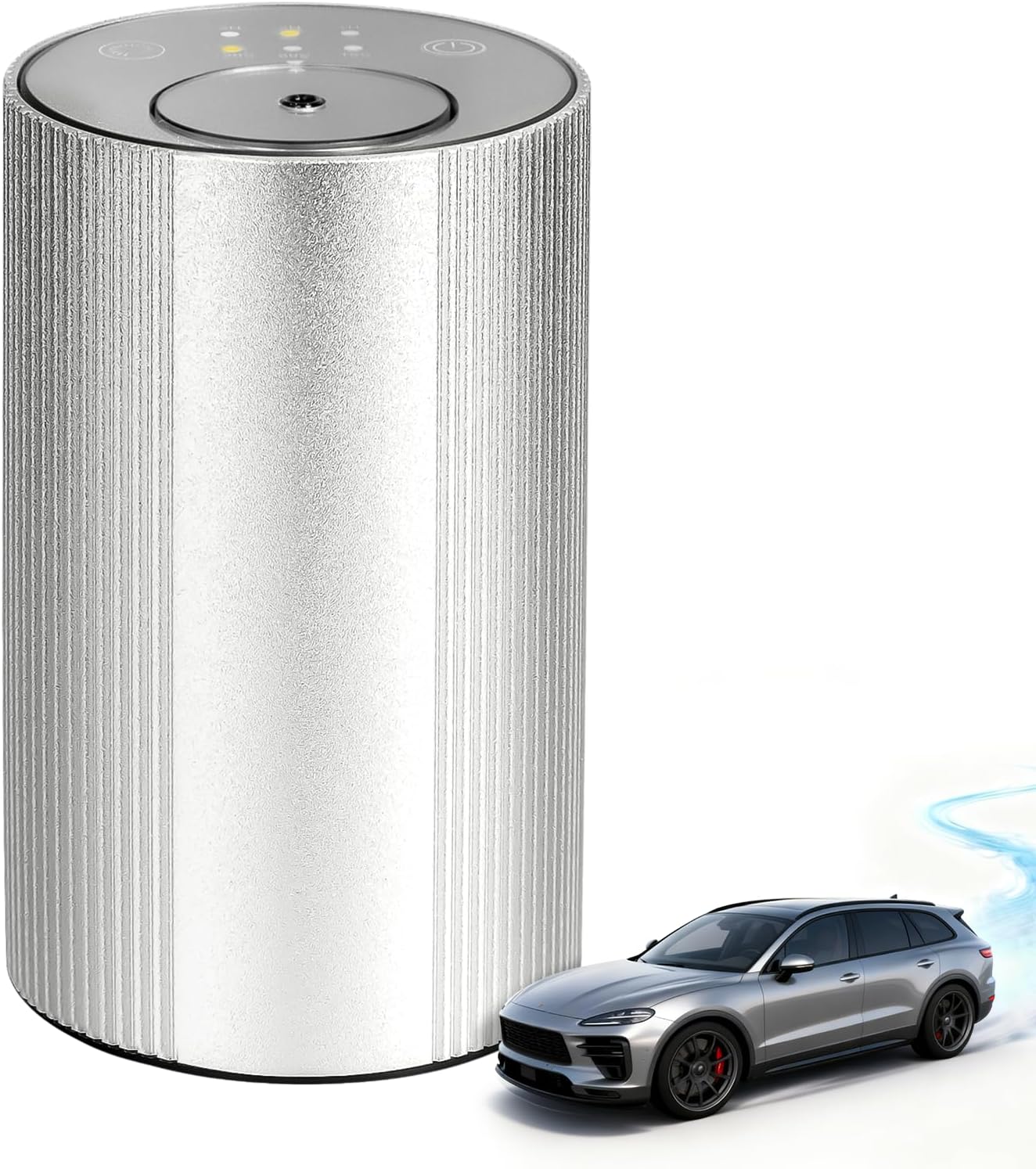 Waterless Diffuser for Essential Oil for Home and car, Sentiment Essential Oil Diffuser with Cold Air Technology, 2 Diffusion Modes, 4 Timer Settings (1/2/4/6H), (Silver)