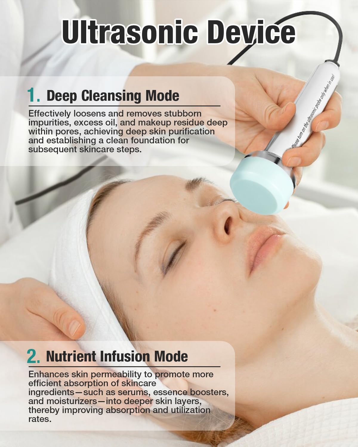 Professional 4-in-1 Facial Steamer with Hot and Cold Nozzles and 5X LED Magnifying Lamp and Ultrasonic Equipment—Ideal for Estheticians and Beauty Professionals, for Use at Home or in the Salon