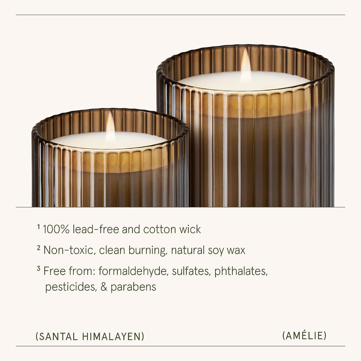 LA JOLIE MUSE Sandalwood Scented Candles for Home, Natural Soy Wax, 11 oz