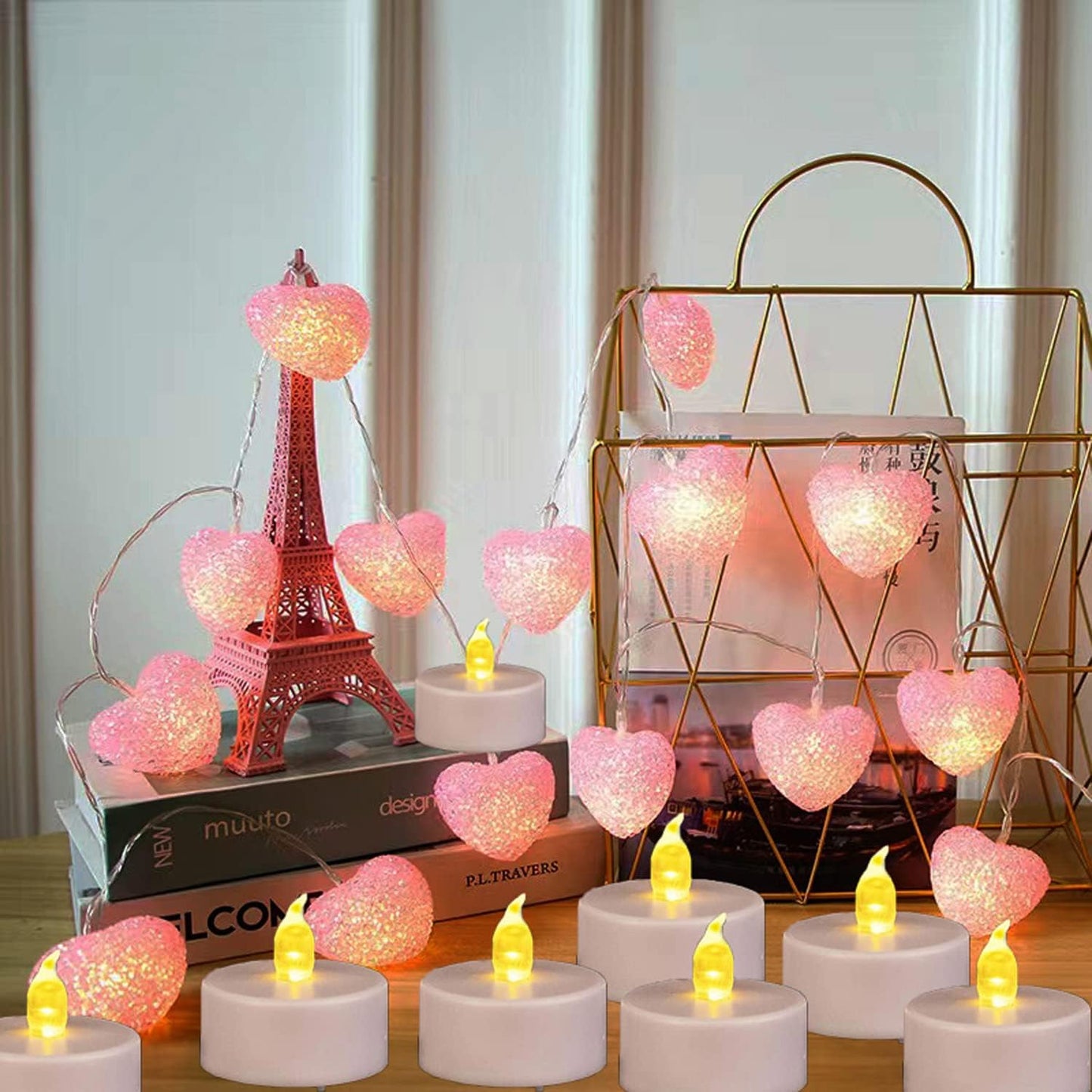 Nancia 100PACK Flameless LED Tea Lights Candles, Realistic and Bright Flickering Long Lasting 200Hours Battery-Powered, Ideal Party, Wedding, Birthday, Gifts Home Decoration Warm Yellow