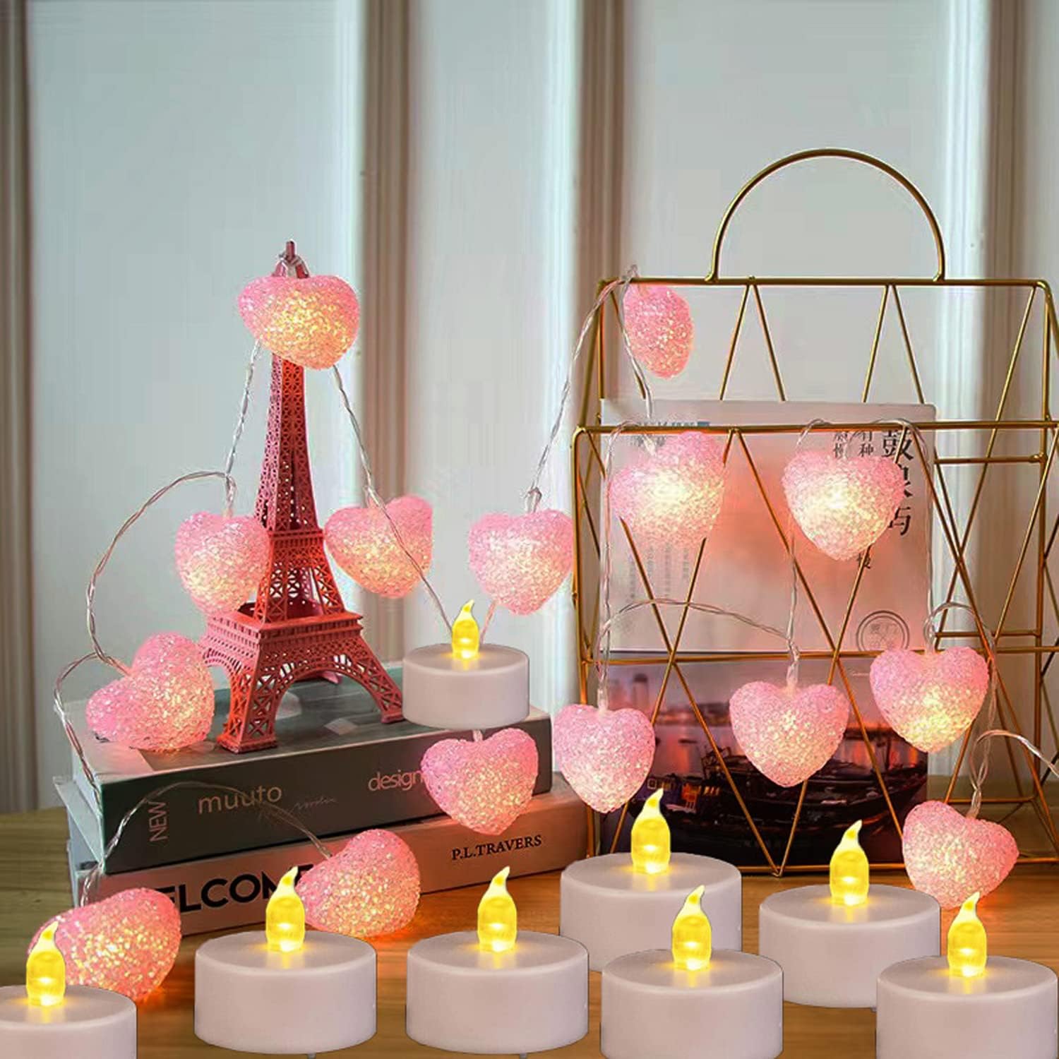 Nancia 100PACK Flameless LED Tea Lights Candles, Realistic and Bright Flickering Long Lasting 200Hours Battery-Powered, Ideal Party, Wedding, Birthday, Gifts Home Decoration Warm Yellow
