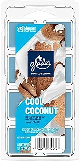Glade Cool Coconut Wax Melts, 3.1 oz (88 g), Scented Wax Cubes, Long-Lasting Home Fragrance