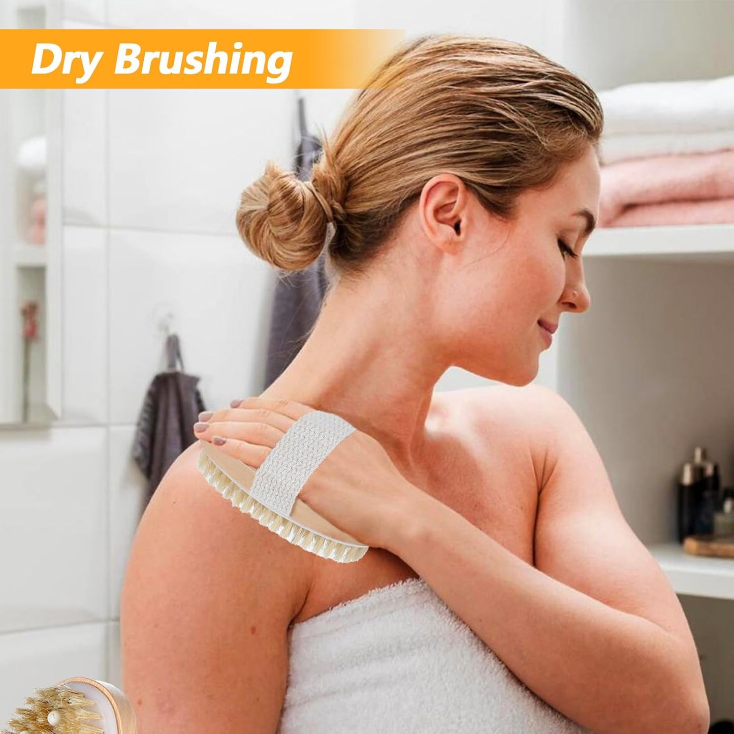 10 Pcs Dry Brushing Body Brush Exfoliating Brush with Massage Nodule Dry Skin Body Scrubber for Shower Bath Back Circulation Improvement Dead Skin Remove Beauty Exfoliator (4.92 x 2.56 Inches)