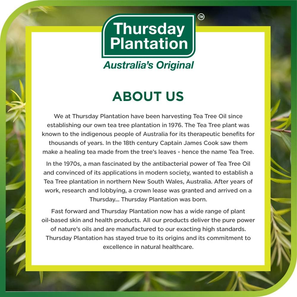 Thursday Plantation Australian Tea Tree Oil, Naturally Sourced Oil, Cleanses and Purifies, 0.85 fl oz