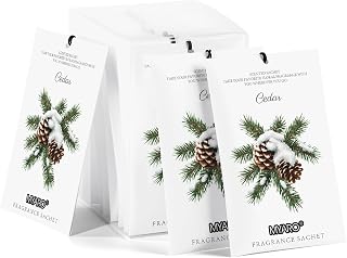 MYARO 12 Pack Cedarwood Scented Sachets for Drawer, Closet & Small Spaces Air Freshener Bags, Odor Eliminator for Car, Shoes, Gym Bag Home Fragrance Gift Set