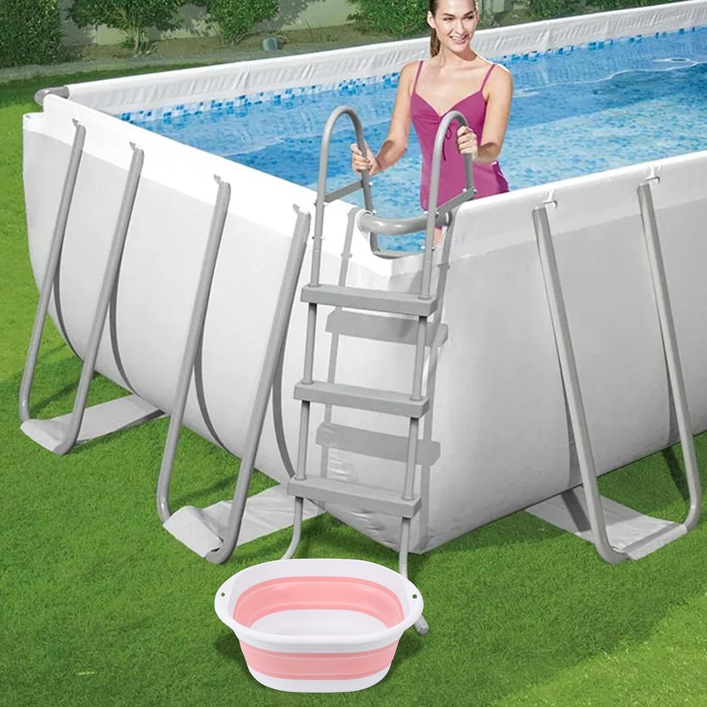 Large Size 36.5x33.5x25cm Foldable Collapsible Face Basin – Portable Sink for Dorm, Travel, Camping