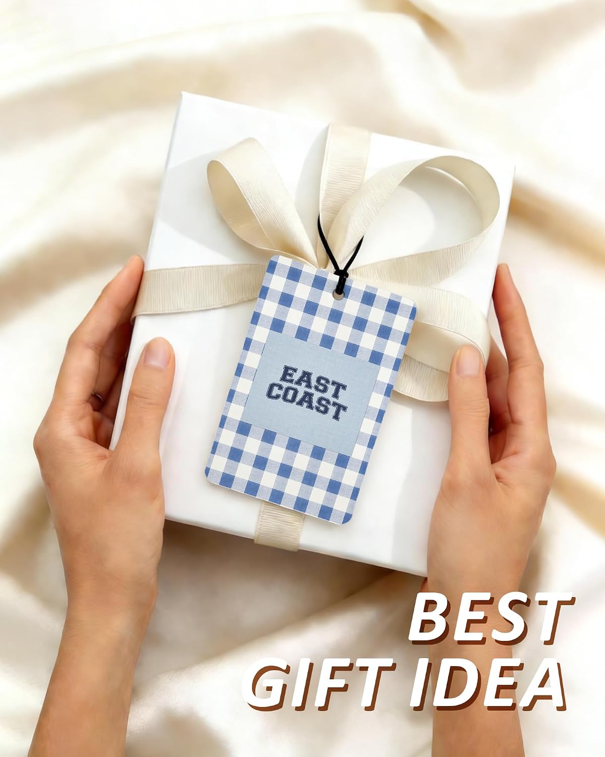 Blue Coastal Christian Car Air Freshener 4 Pcs, East Coast Seafish Hydrangea Religious Bible Verse Hanging Air Freshener for Cars Closet Drawer Books, Christian Beachy Car Accessories for Women