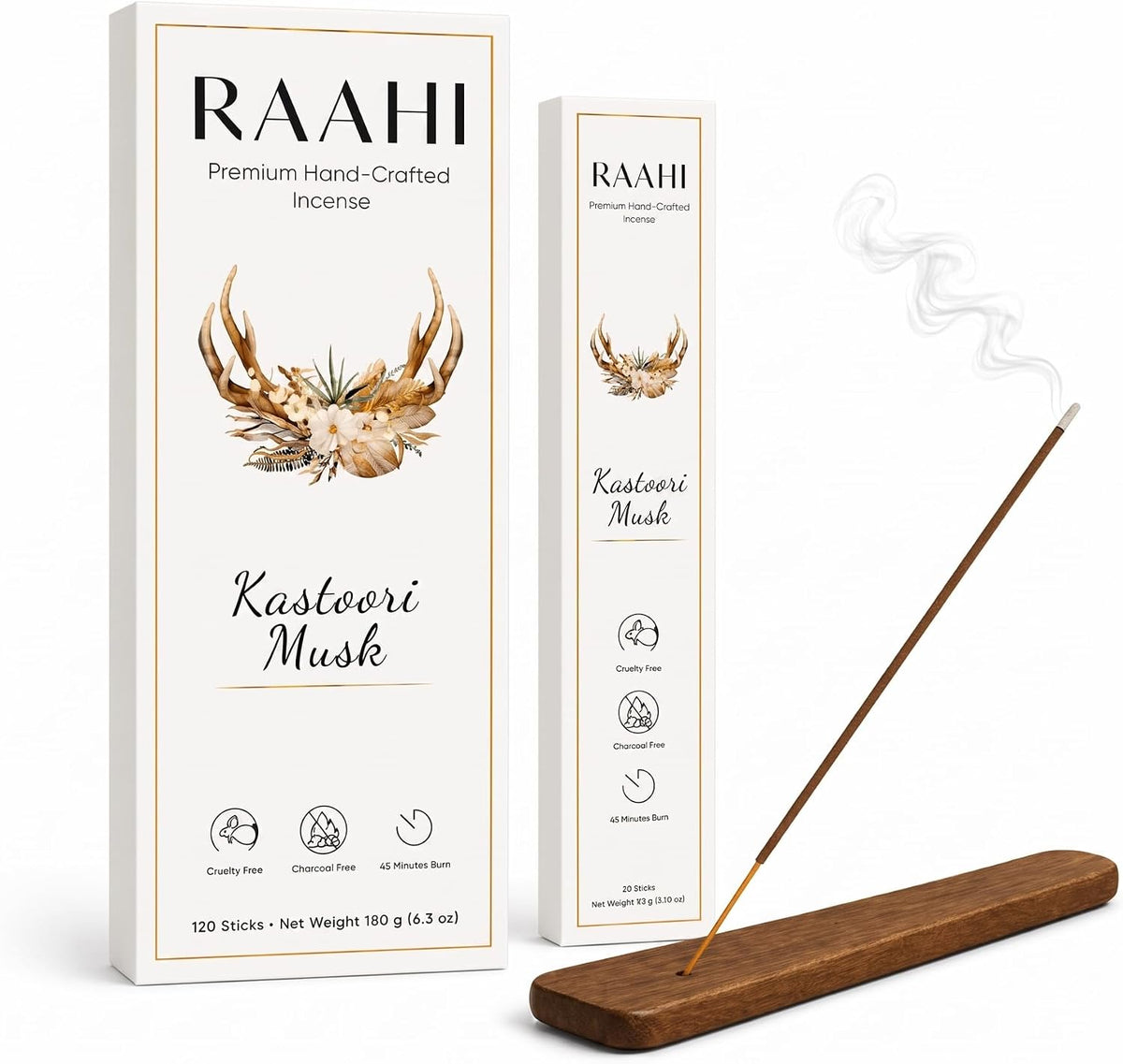 RAAHI Musk Incense Sticks with Holder