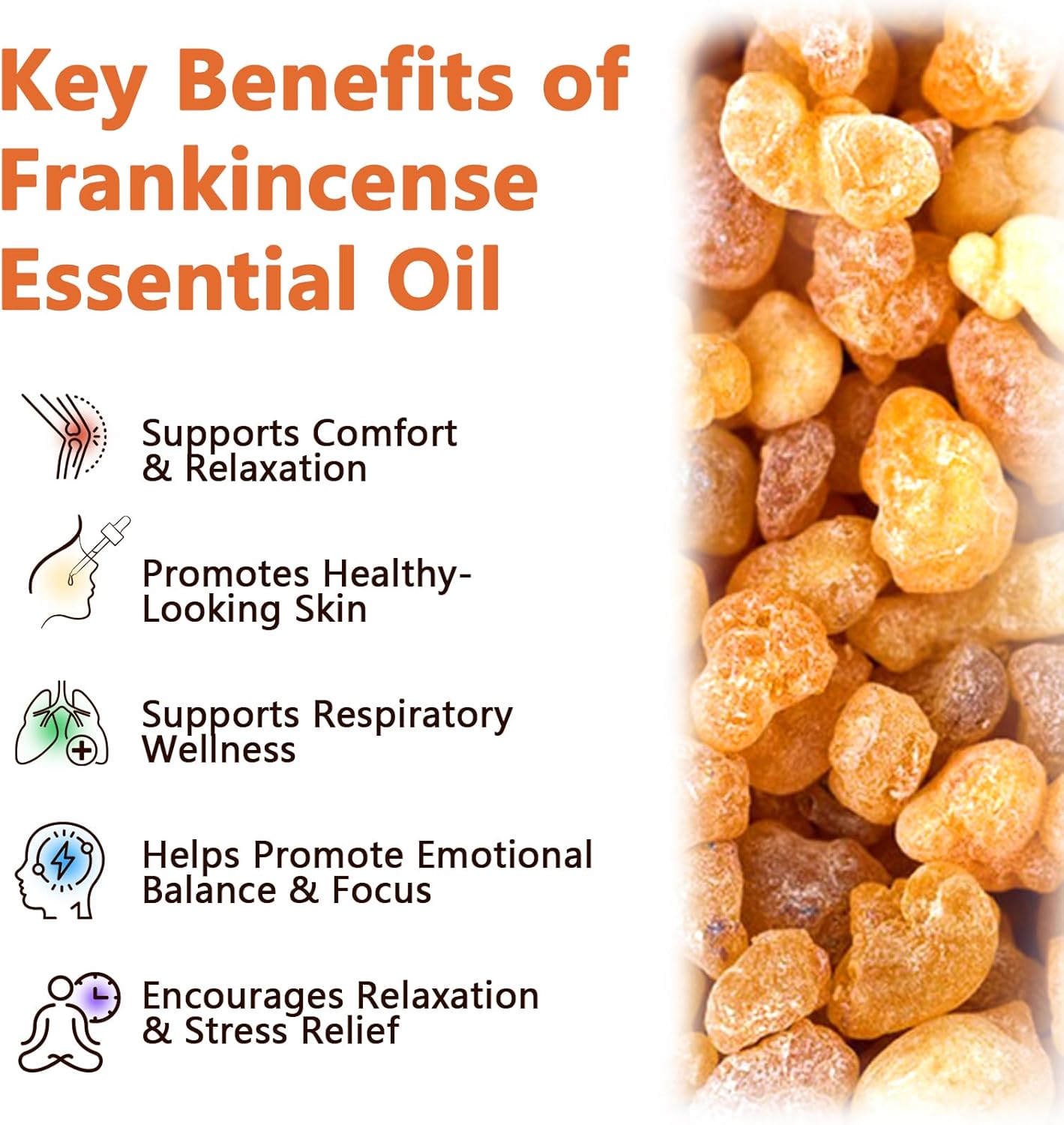 Pure Frankincense Essential Oil 60ml - 100% Natural Therapeutic Grade for Skin Care, Aromatherapy & Relaxation | Anti-Aging Facial Oil | Boswellia Serrata Extract for Face & Hair