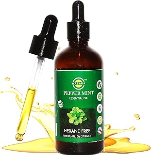 Peppermint Essential Oil - 4 oz | 100% Pure & Natural for Aromatherapy, Skin, Hair & Scalp Care