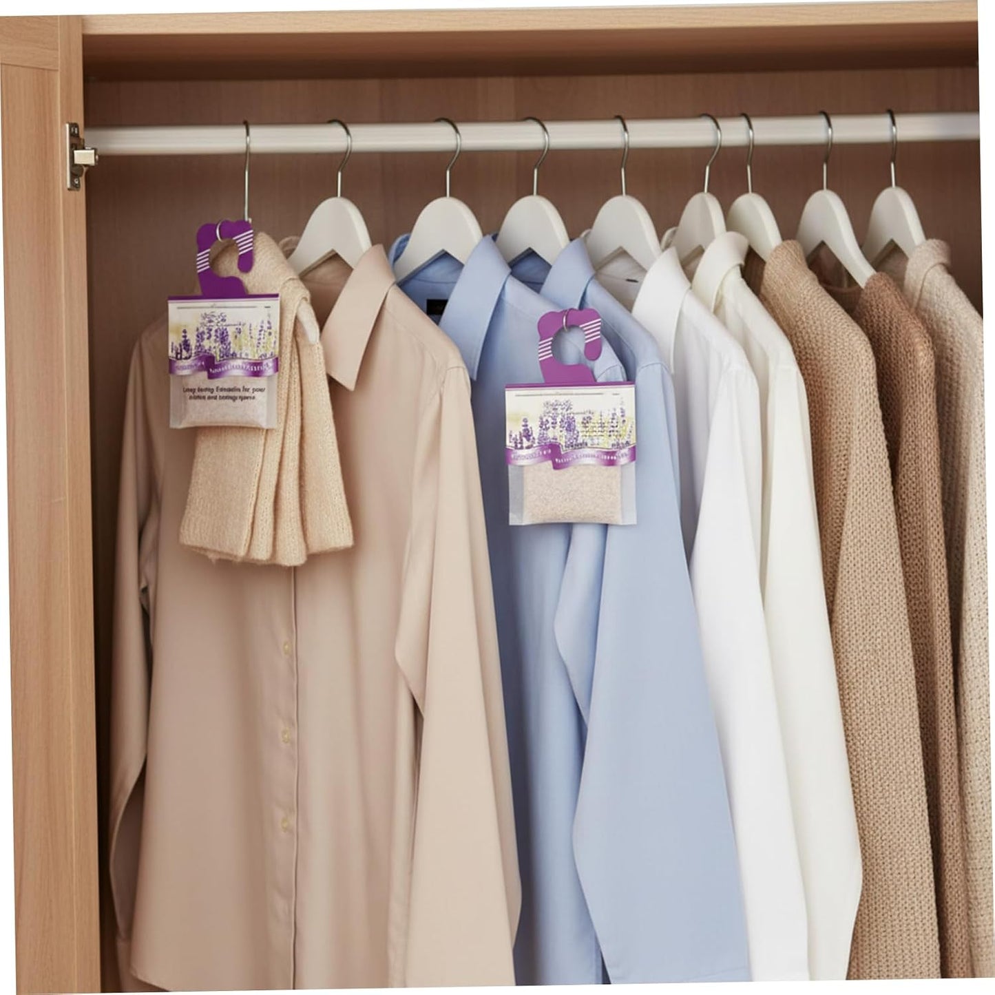 Lavender Sachets for Drawers and Closets, 18 Pack Small Spaces Air Freshener - Long-Lasting Hanging Air Freshener for Closet, Car & Small Spaces