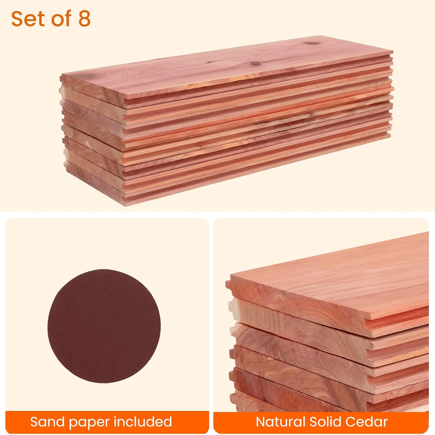 Homode Cedar Blocks and Cedar Closet Liner Planks, Tongue and Groove, 100% Aromatic Red Ceder Wood for Closets and Drawers
