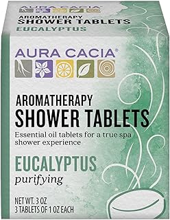 Aura Cacia Eucalyptus Shower Tablets - Aromatherapy Shower Steamers - Aromatherapy Benefits via Organic Essential Oils