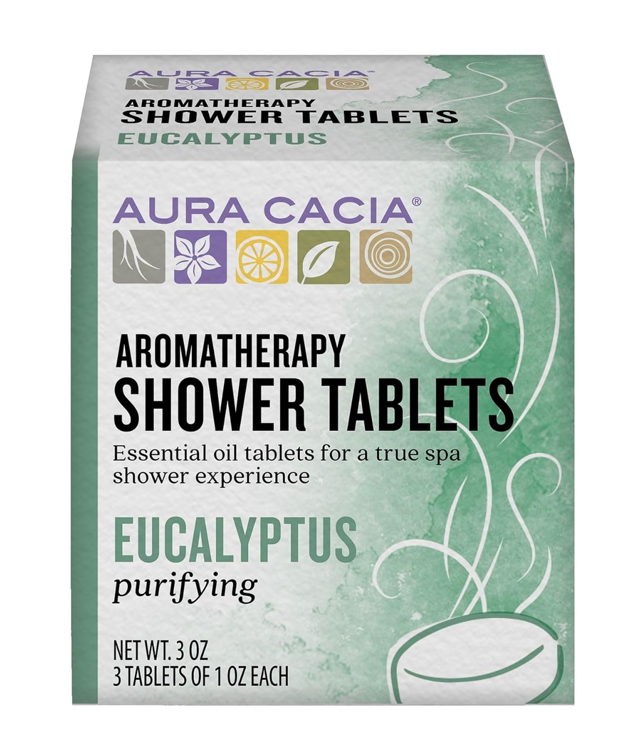 Aura Cacia Eucalyptus Shower Tablets - Aromatherapy Shower Steamers - Aromatherapy Benefits via Organic Essential Oils