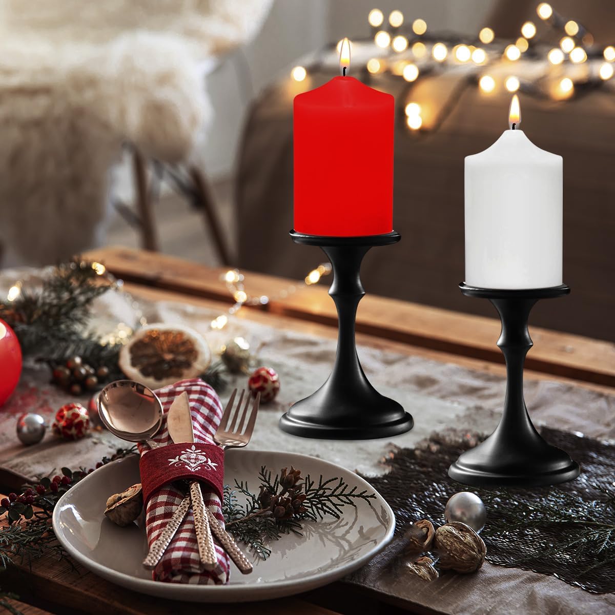 Home Scented Color Pillar Candles Set of12-2x3 inch - Dripless and Smokeless Large Pillar Candles, 20-Hours Long Burning Time Paraffin Candle for Dinner Table, Christmas and Home Deco