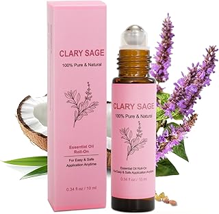 Clary Sage Oil Roller for Labor - Natural Labor and Delivery Essentials,Hospital Bag Must Haves for Pregnant Women&New Mom