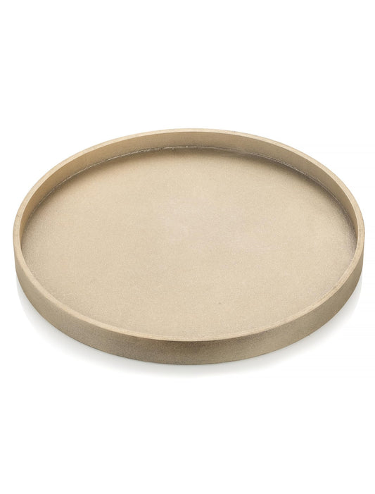 Hanobe Decorative Coffee Table Tray: Round Gold Tray for Home Decor - 12" Circle Ottoman Trays for Entryway Table Candle
