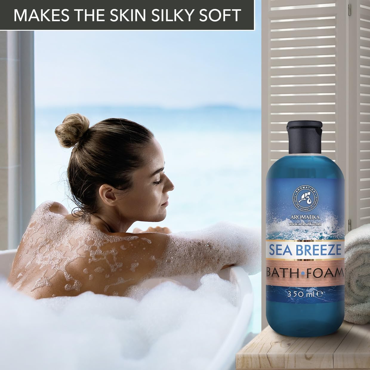 Bath Foam Set Coniferous & Sea Breeze & Eucalyptus 3x12Fl Oz - Body Care - Beauty - Bathing - Body Care - Wellness - Relax - Aromatherapy - Spa - Fresh Aroma - Bubble Baths