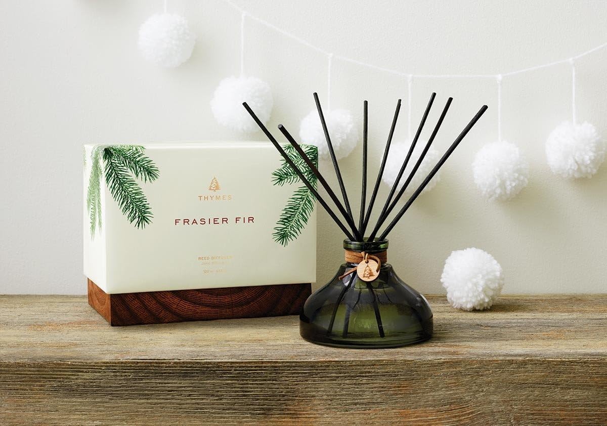 Thymes Unscented Reed Diffuser Sticks - for Use in Oil Diffuser - Rattan Wood Sticks (14 Replacement Reeds)